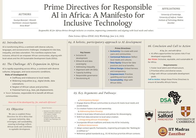 Research poster for Dr. Innocent Nyalala